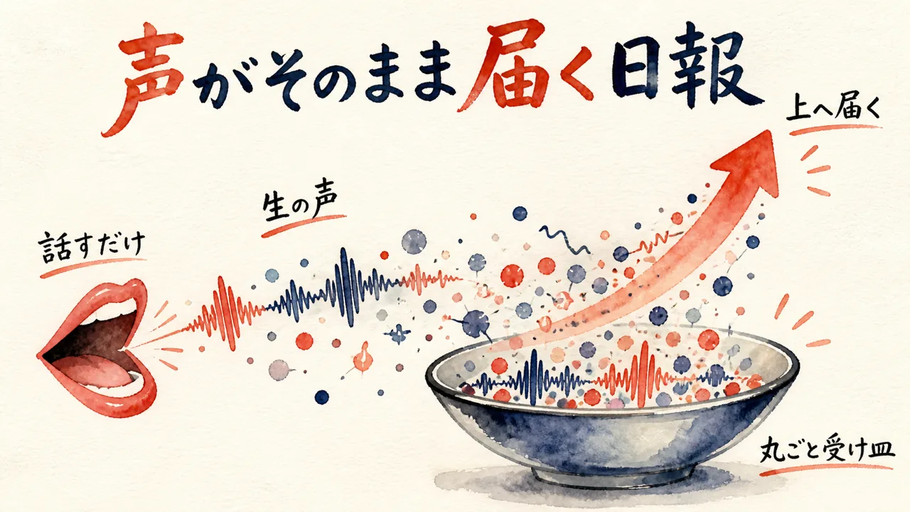 「日報をもう口で喋ればいい」——現場の声が痩せずに上まで届く道