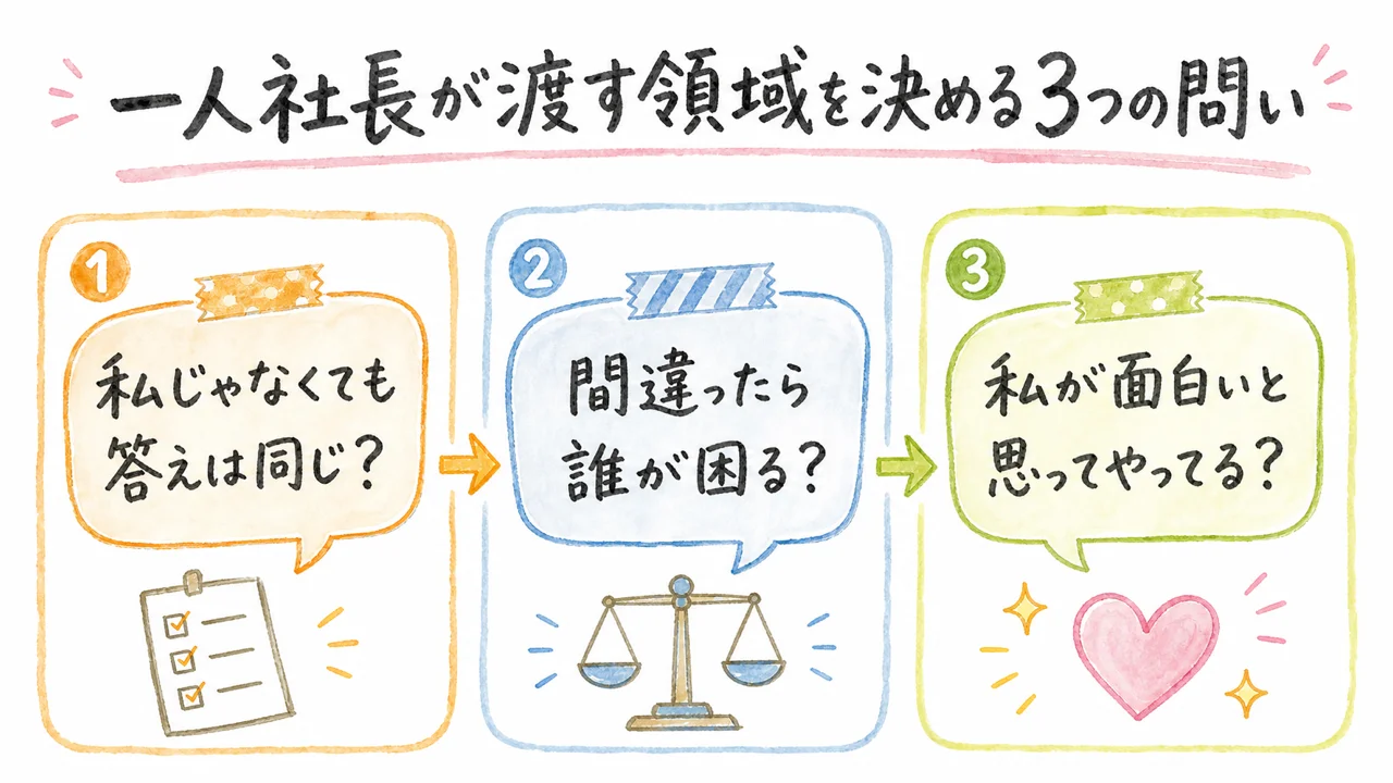 一人社長が渡す領域を決める3つの問い