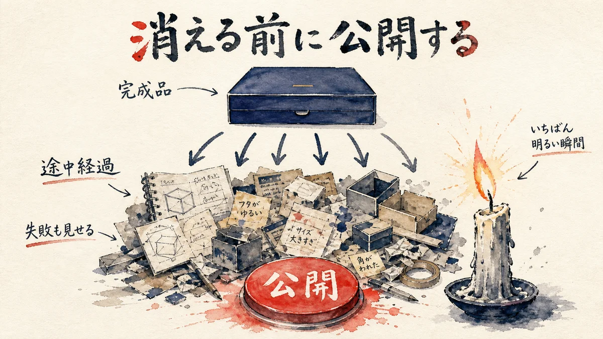 消える前に公開する
