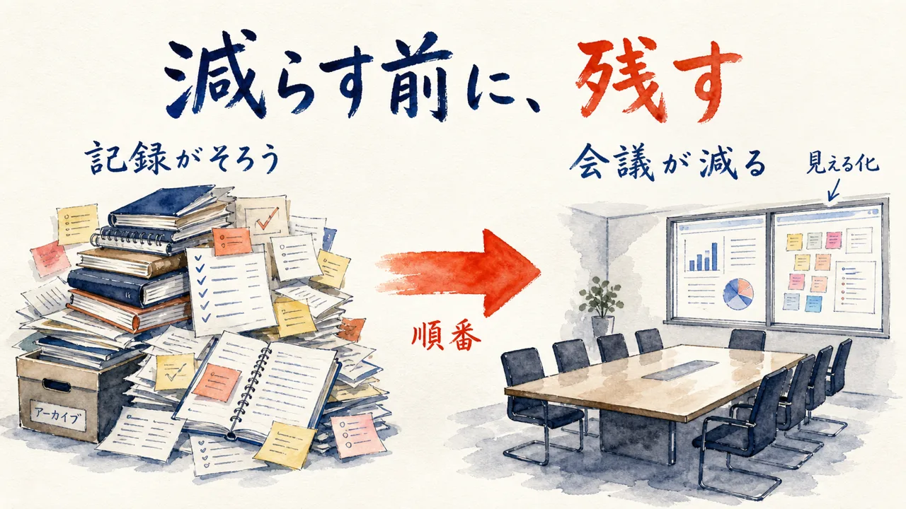 「もう会議いらないんですよ」——減らす前に、残すのが先だった
