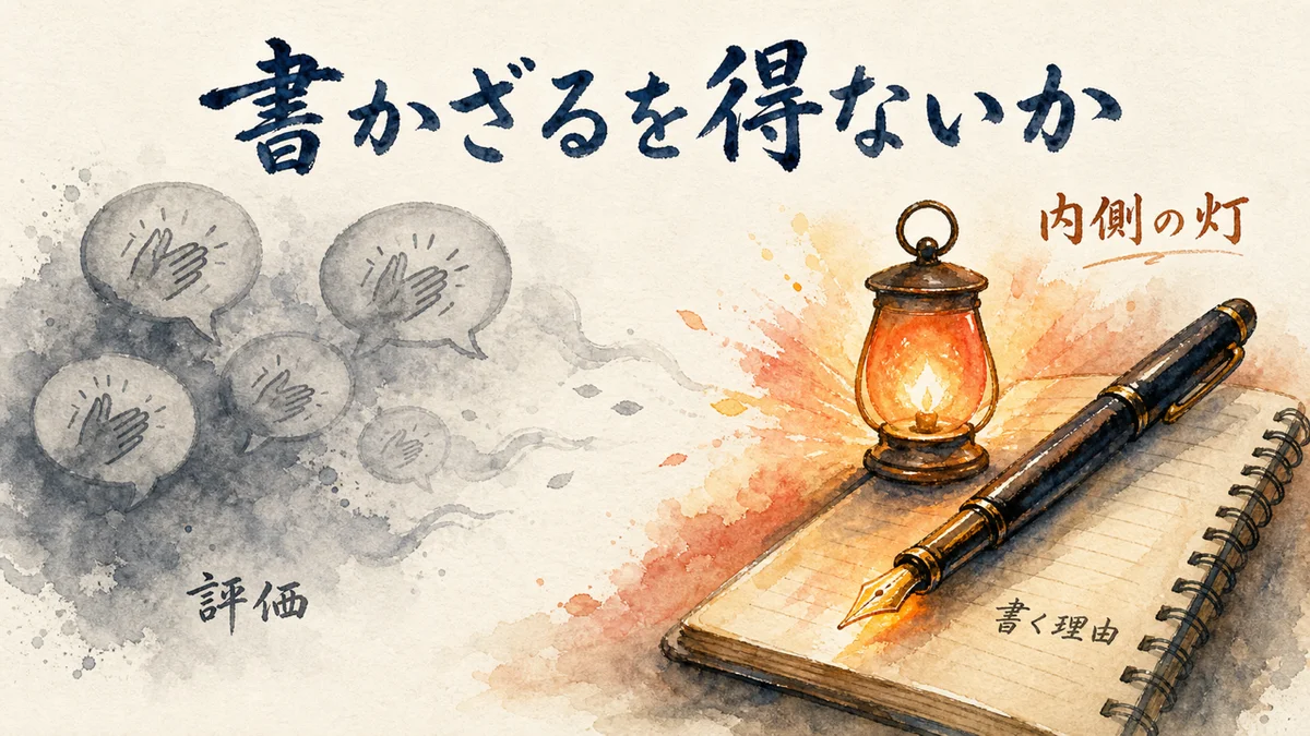 リルケの書かざるを得ないか図解——内側から灯るランプ