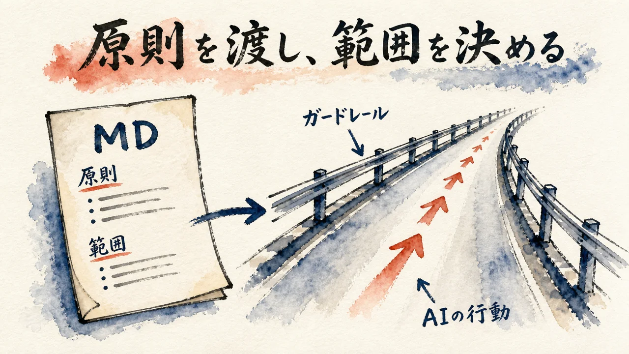 なんとかMDでガードレールを設計することを示す図解
