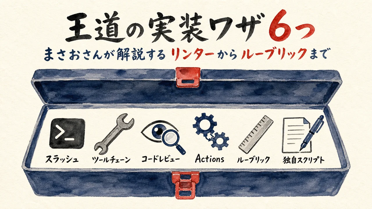 まさおさんが解説する王道の実装ワザ6つを示す図解