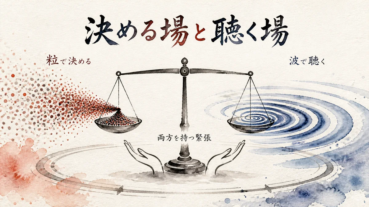 決める場と聴く場