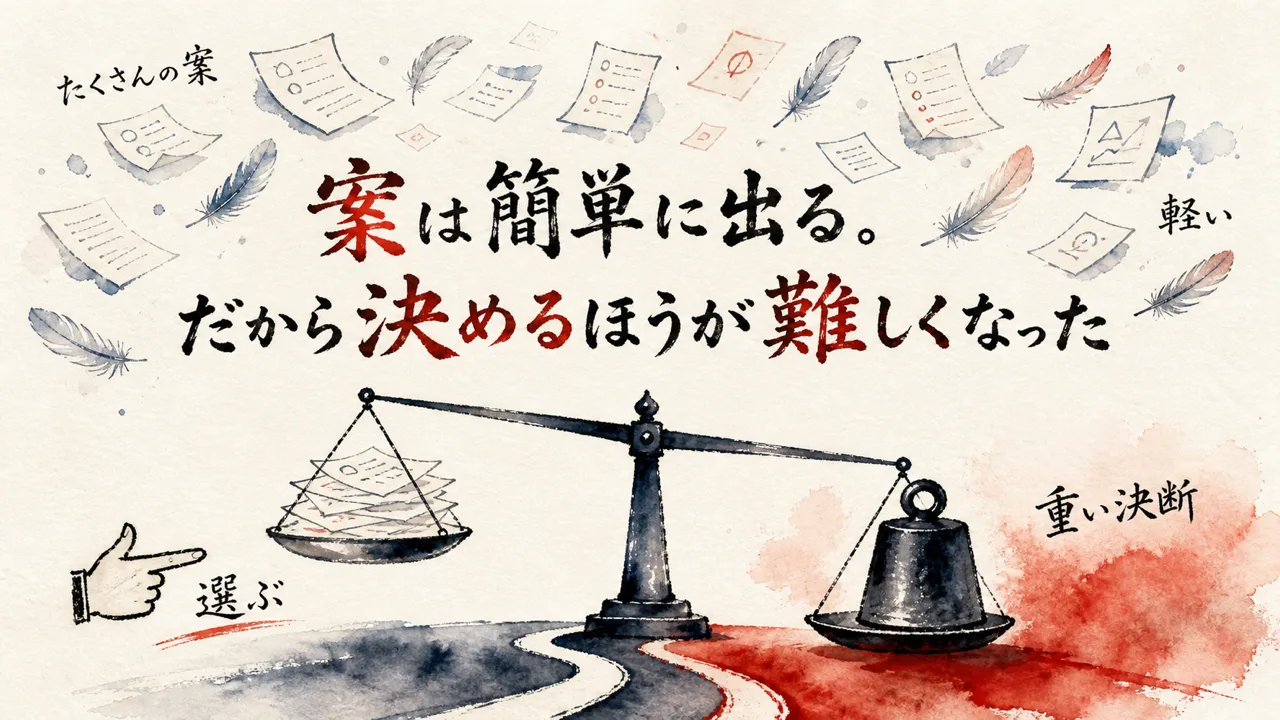 「考えるは簡単。決めるが難しいんですよ、逆に」——楽になった先に残った仕事