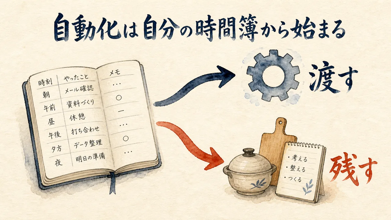 「1週間、時間を記録して」——自動化は時間簿から始まる