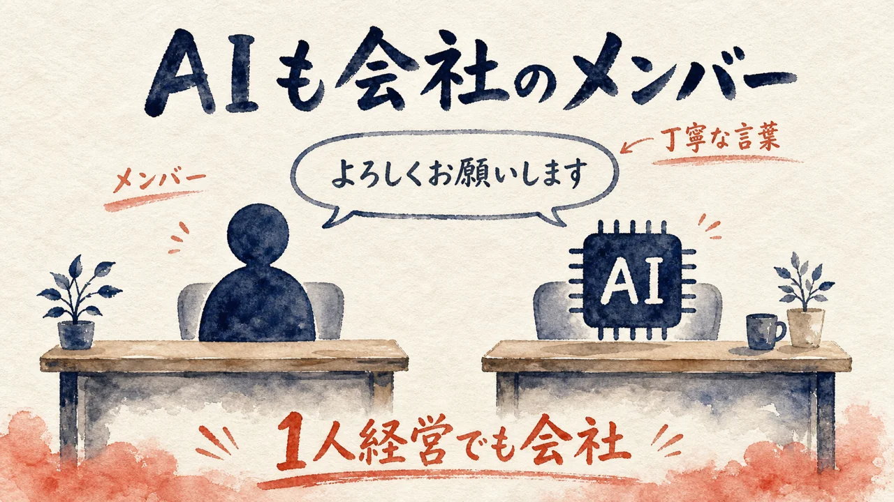AIも会社のメンバー——丁寧に扱う関係性の図解