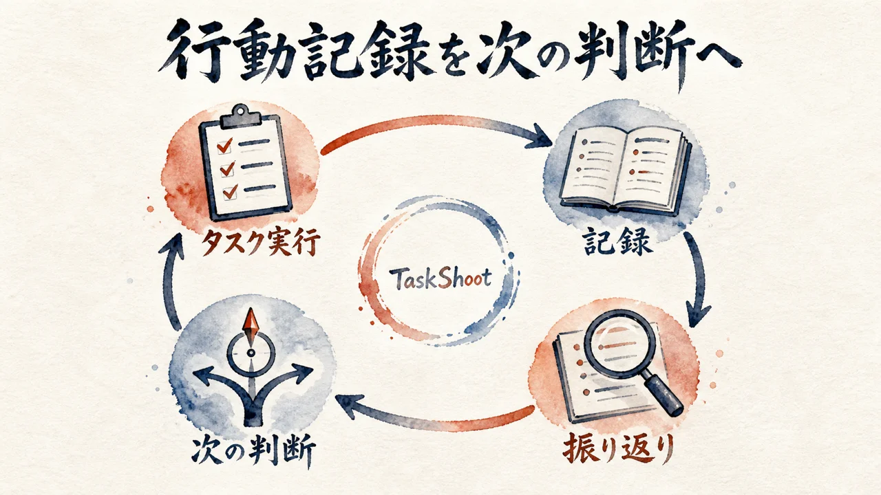 TaskShootが行動記録を次の判断へ戻す仕組み