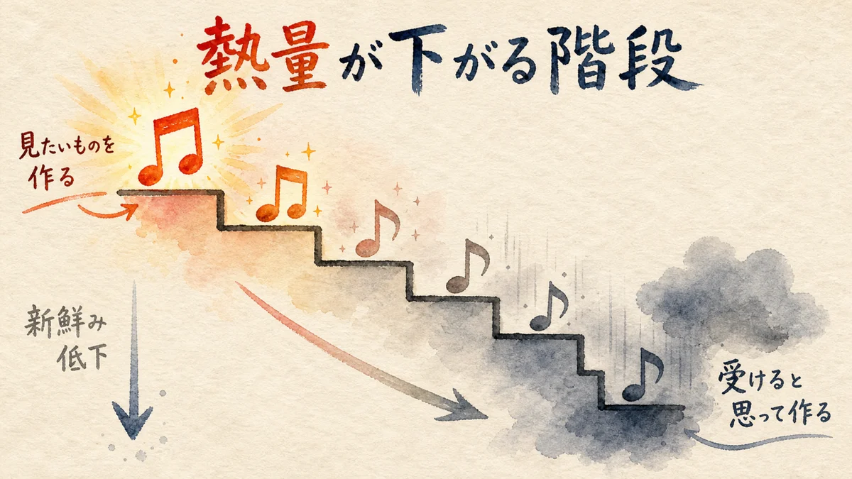 熱量が下がる階段