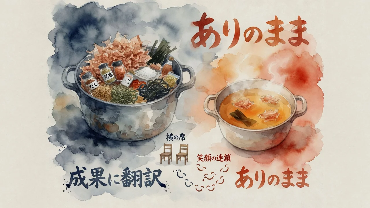 ありのまま。成果に翻訳しない