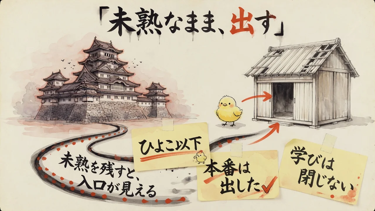 未熟なまま本番を出す図解