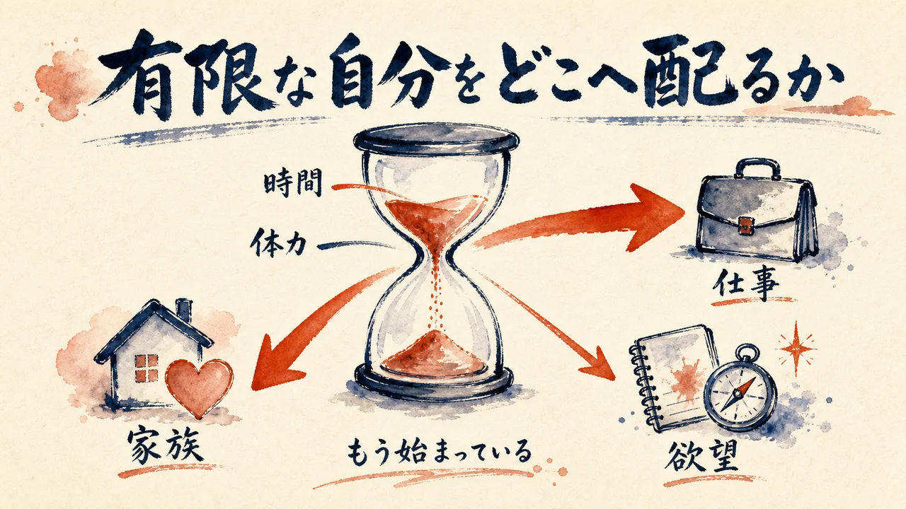 有限のリソースをどこに配分するか選ぶことを示す図解