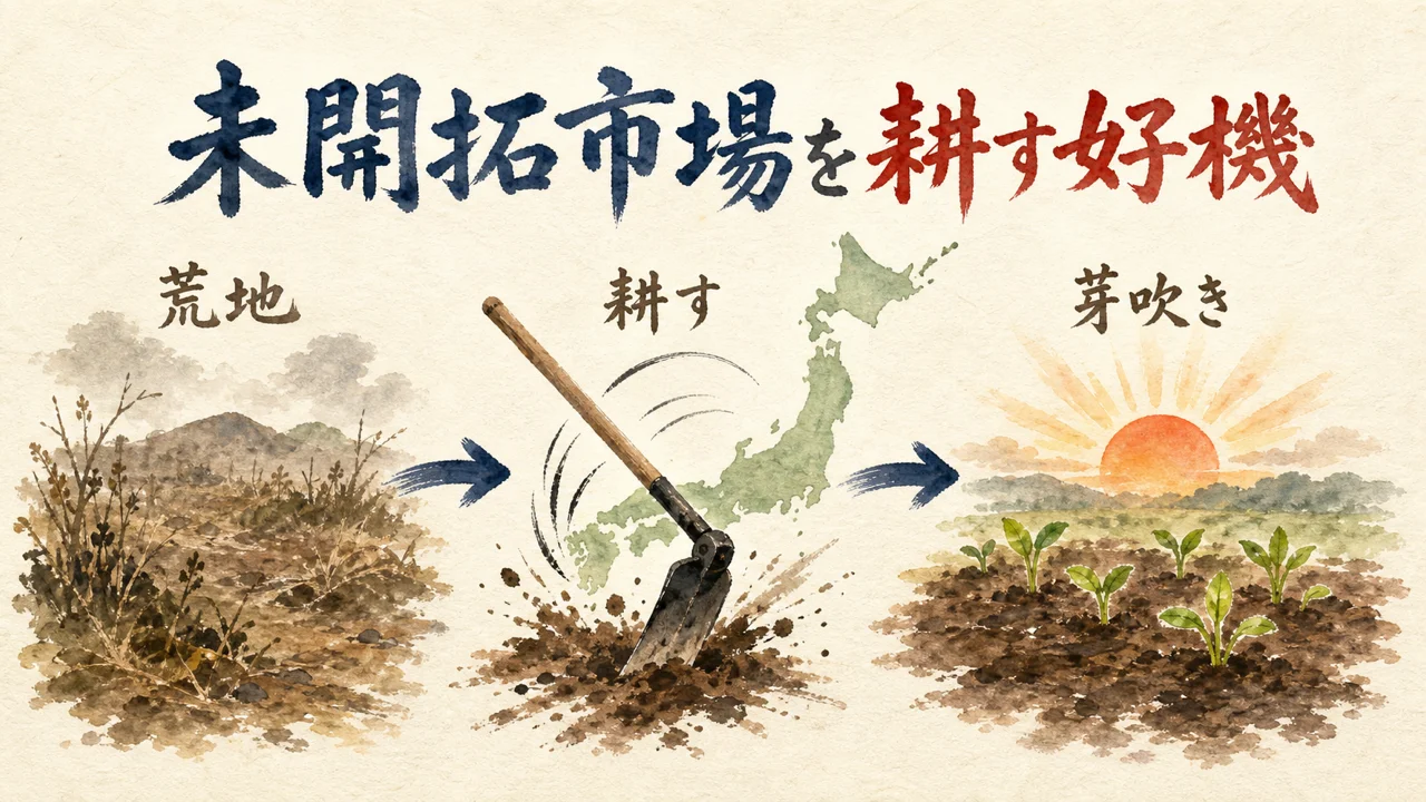 未開拓市場を耕す好機の図解