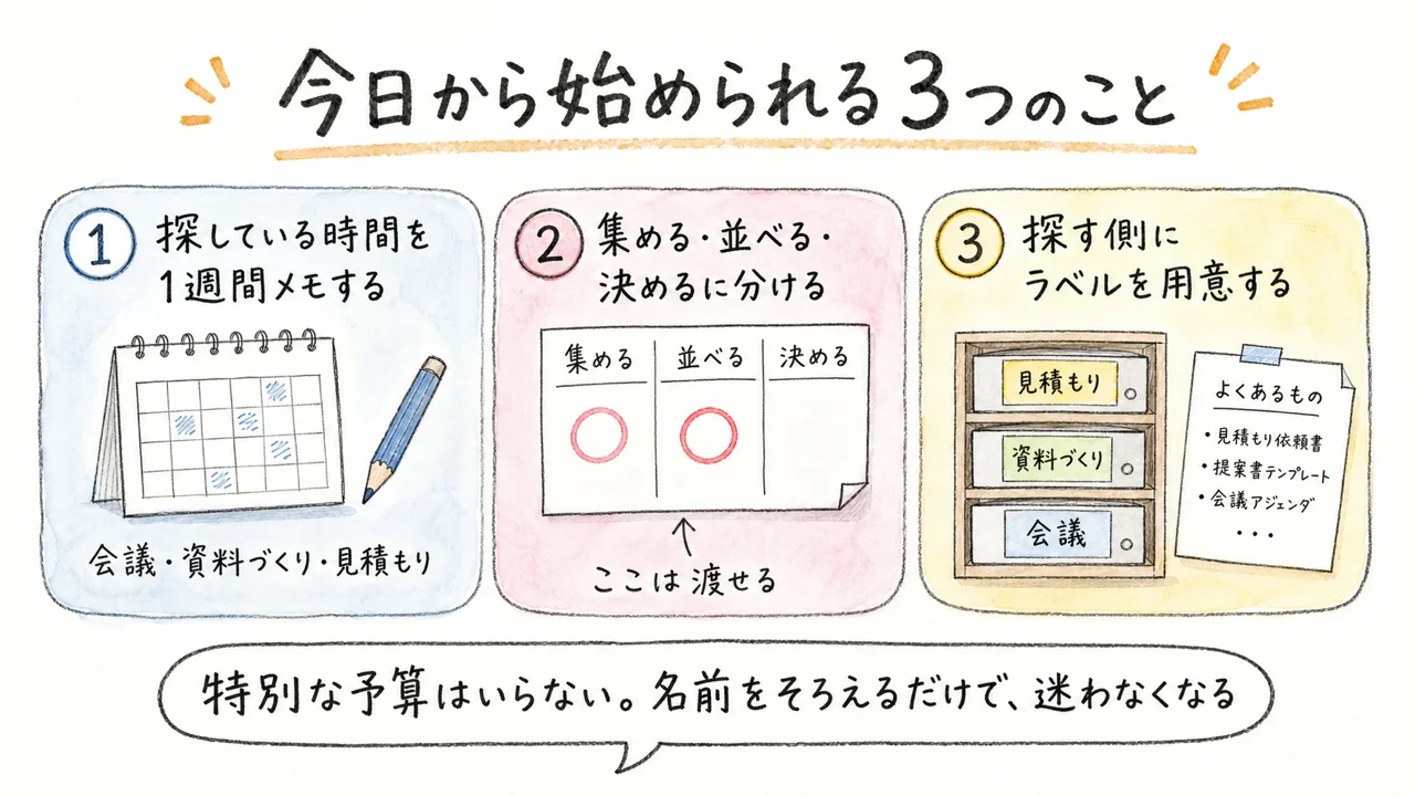今日から始められる3つのこと