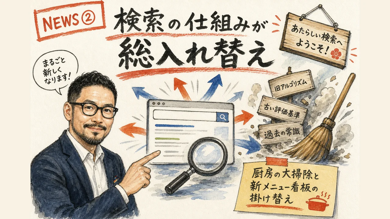 Google検索の仕組みが変わるイメージ図解