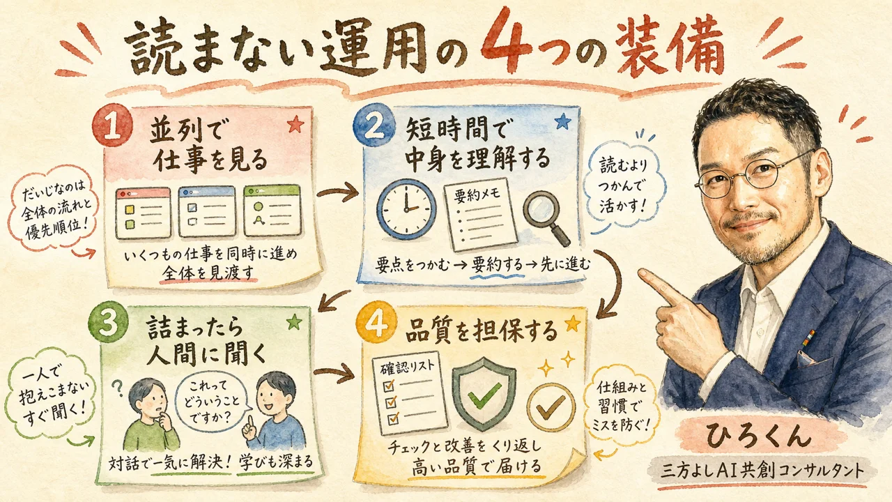読まない運用に必要だった4つの装備