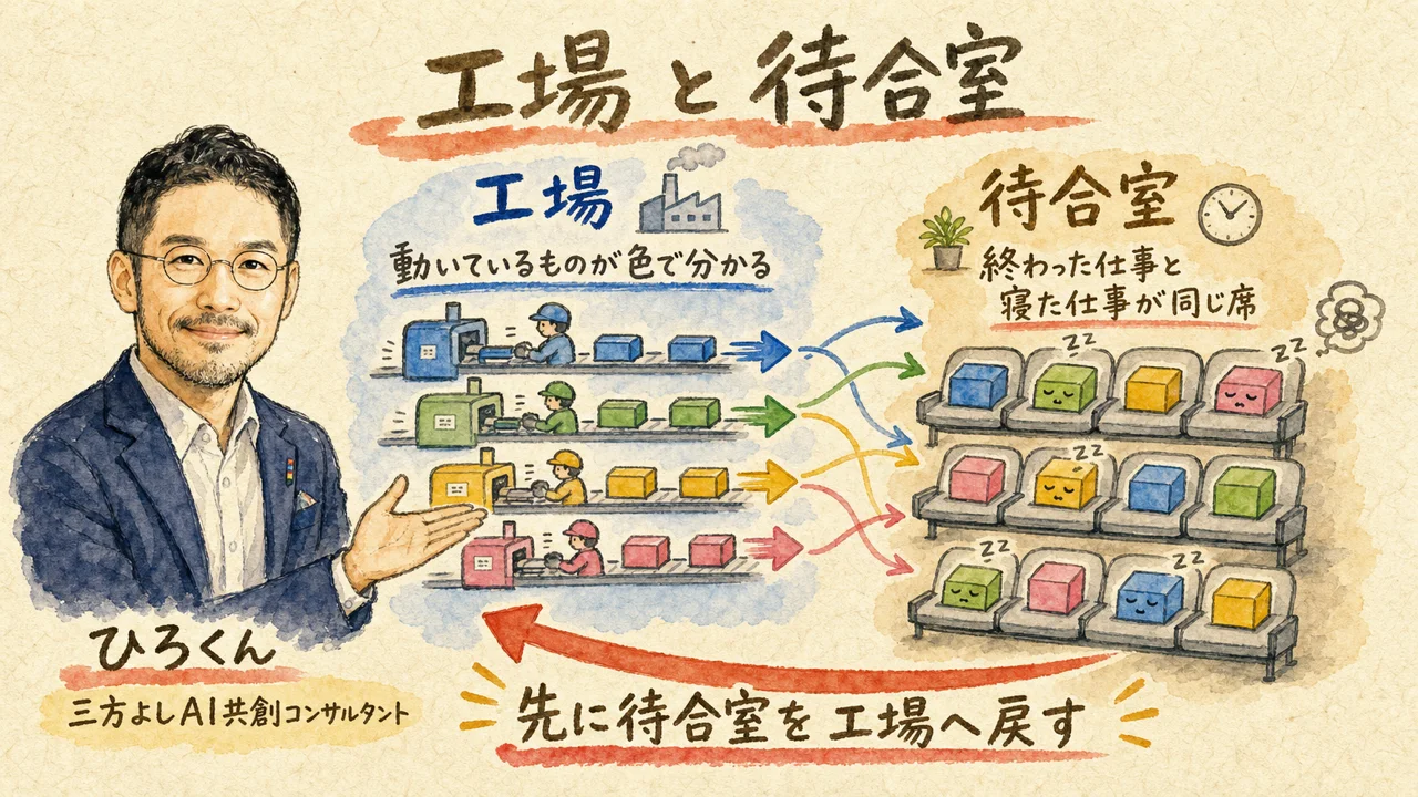 工場と待合室