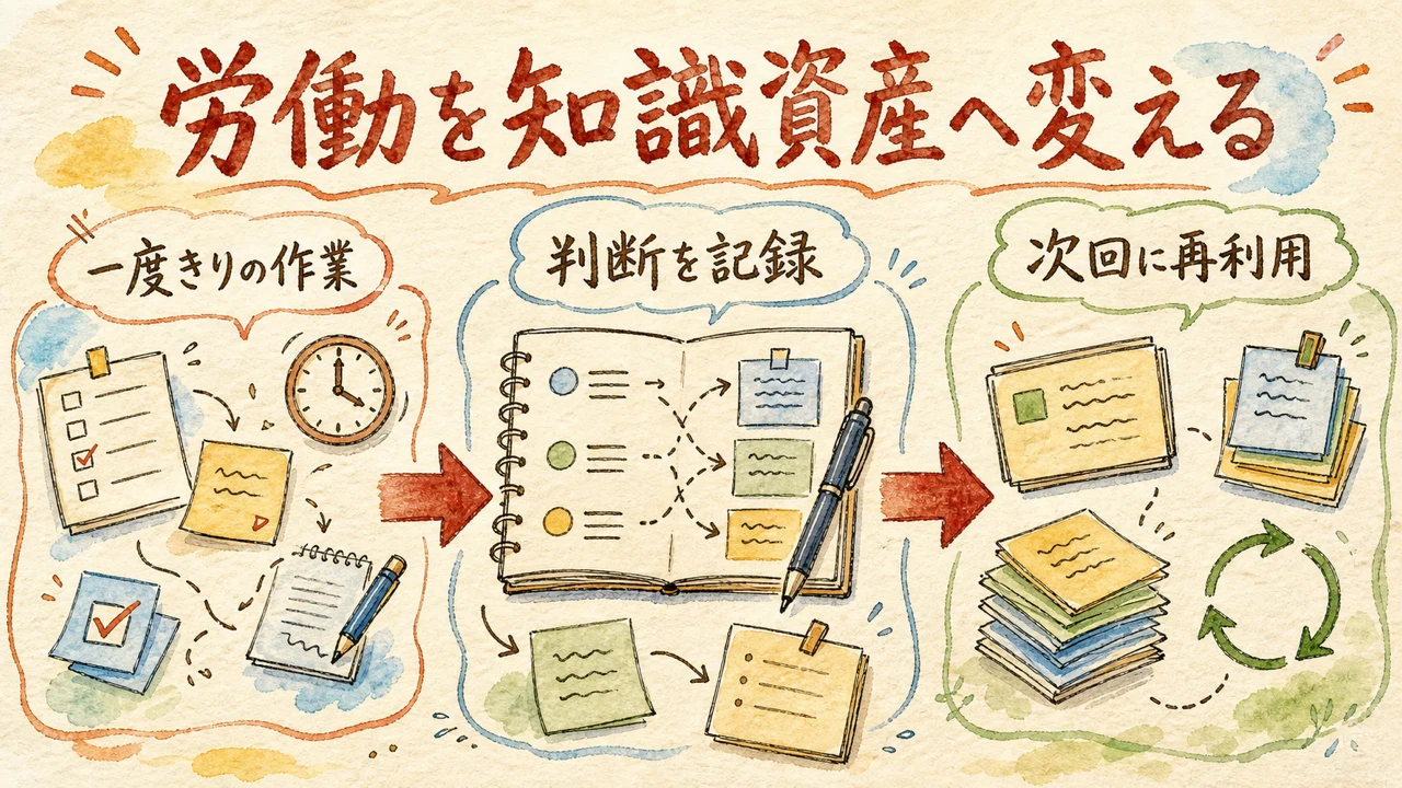 11．労働を資産へ変える、具体的な型の図解