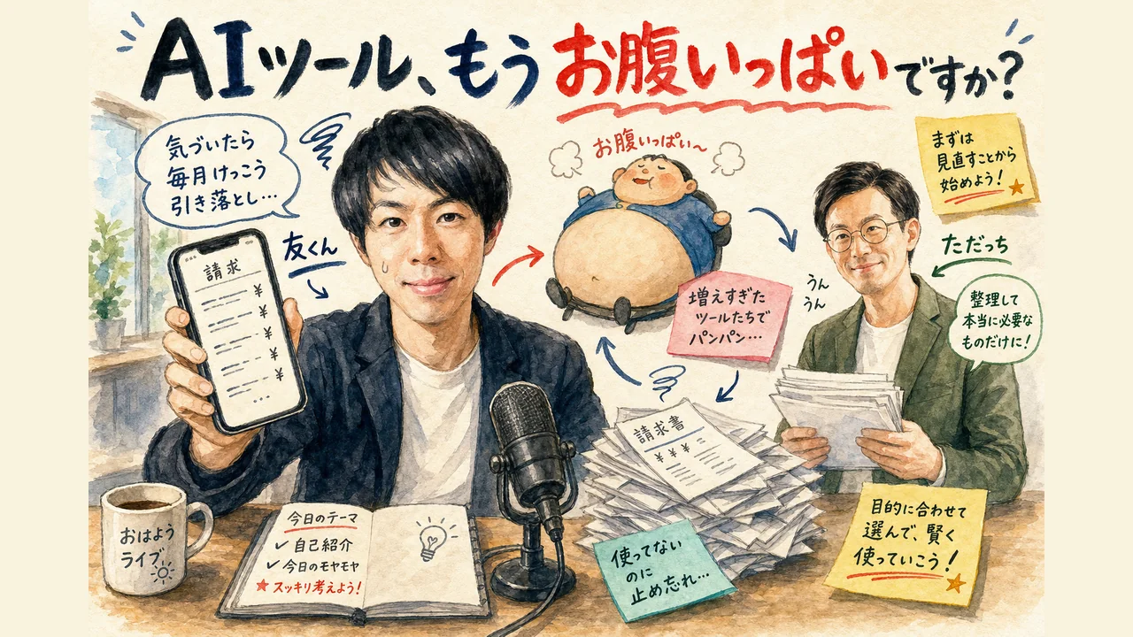 友くんとただっちが今日のテーマを紹介する様子