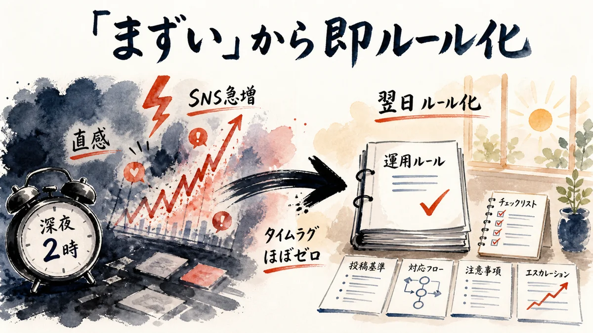 まずいから即ルール化の図解