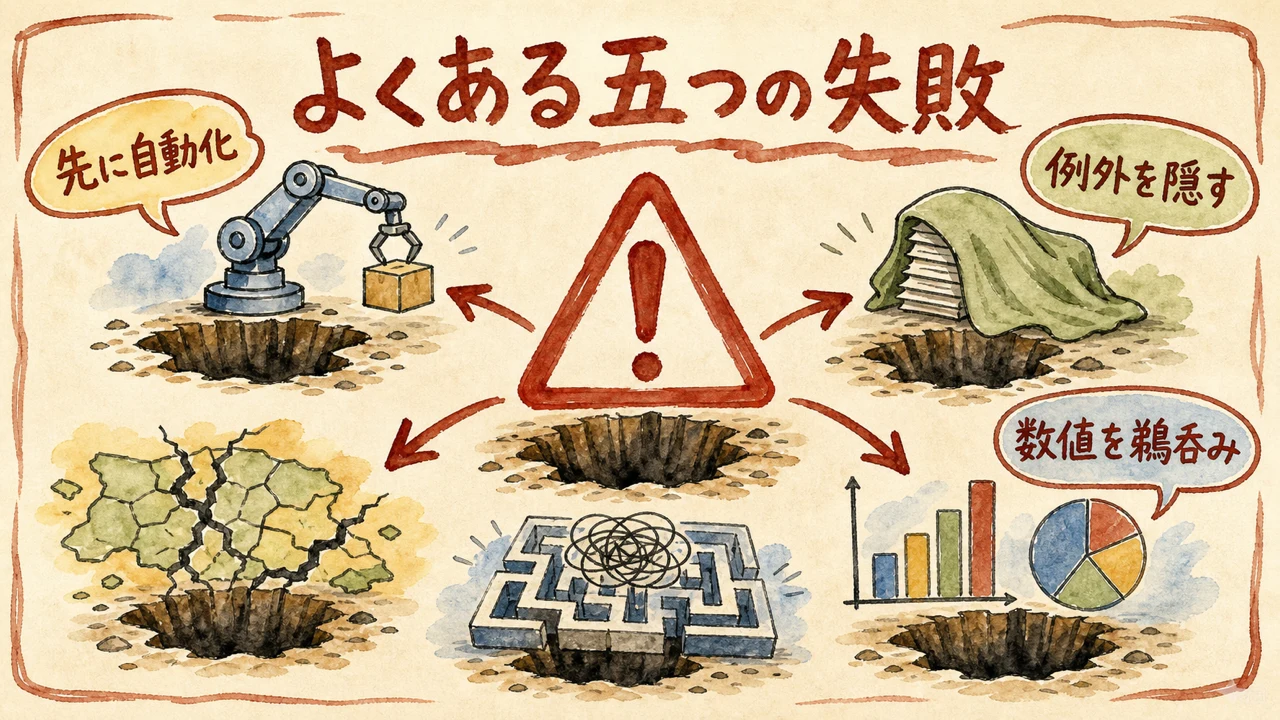 15．よくある五つの失敗の図解