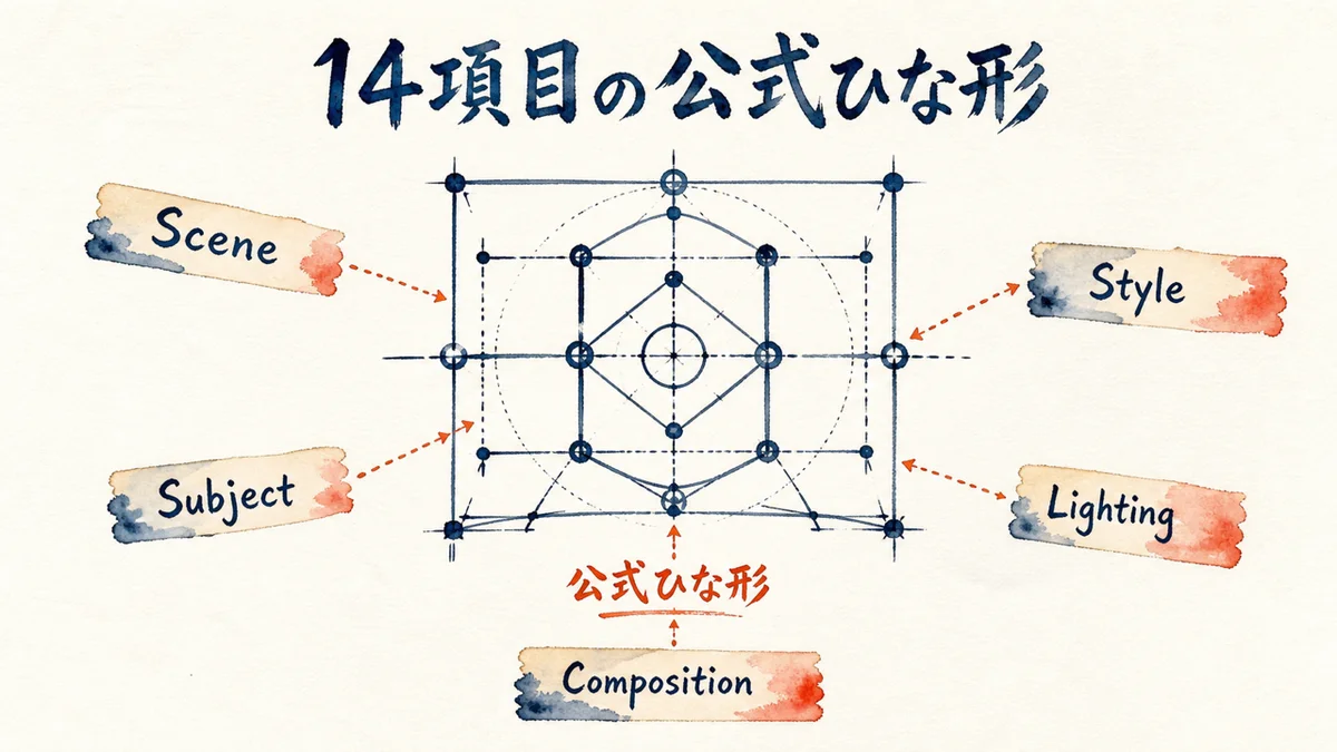 14項目の公式ひな形の構造図