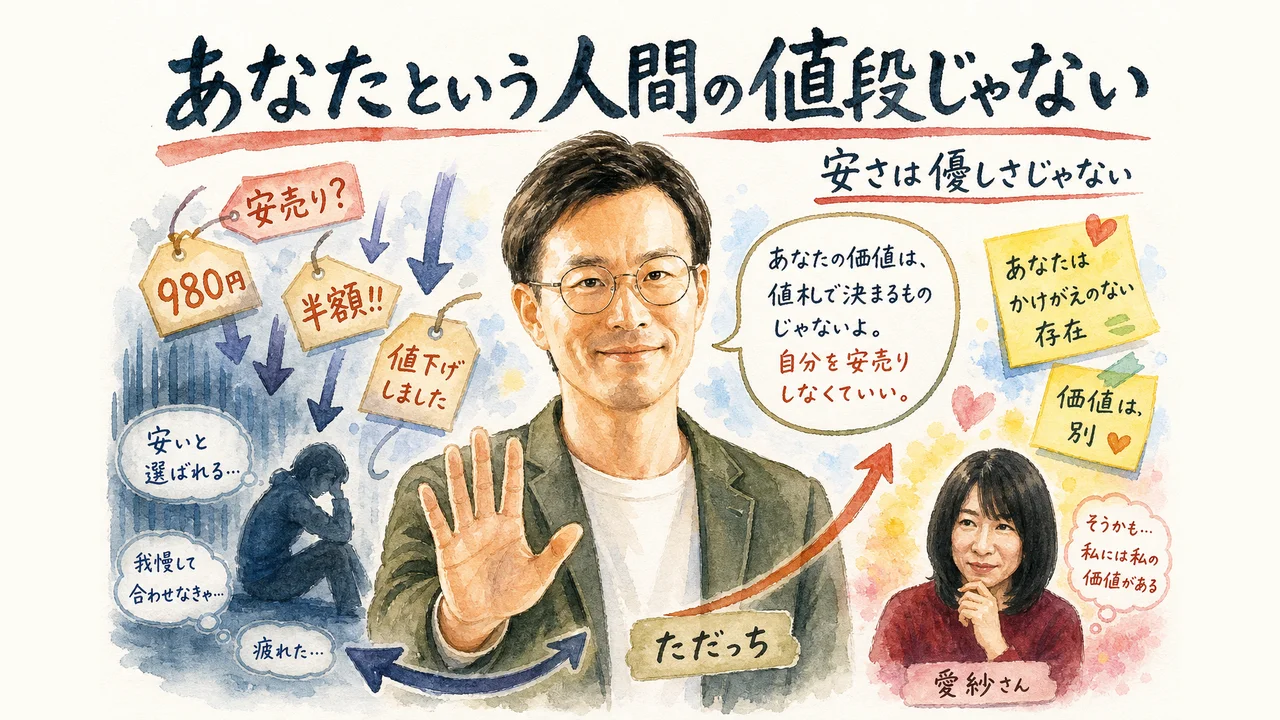 安い価格は優しさじゃない図解
