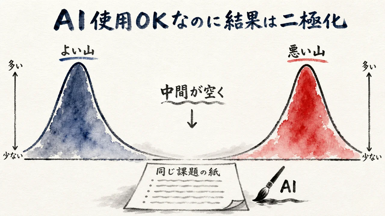 大学のエントリーシート実験で見えた「二極化」——中間がいない