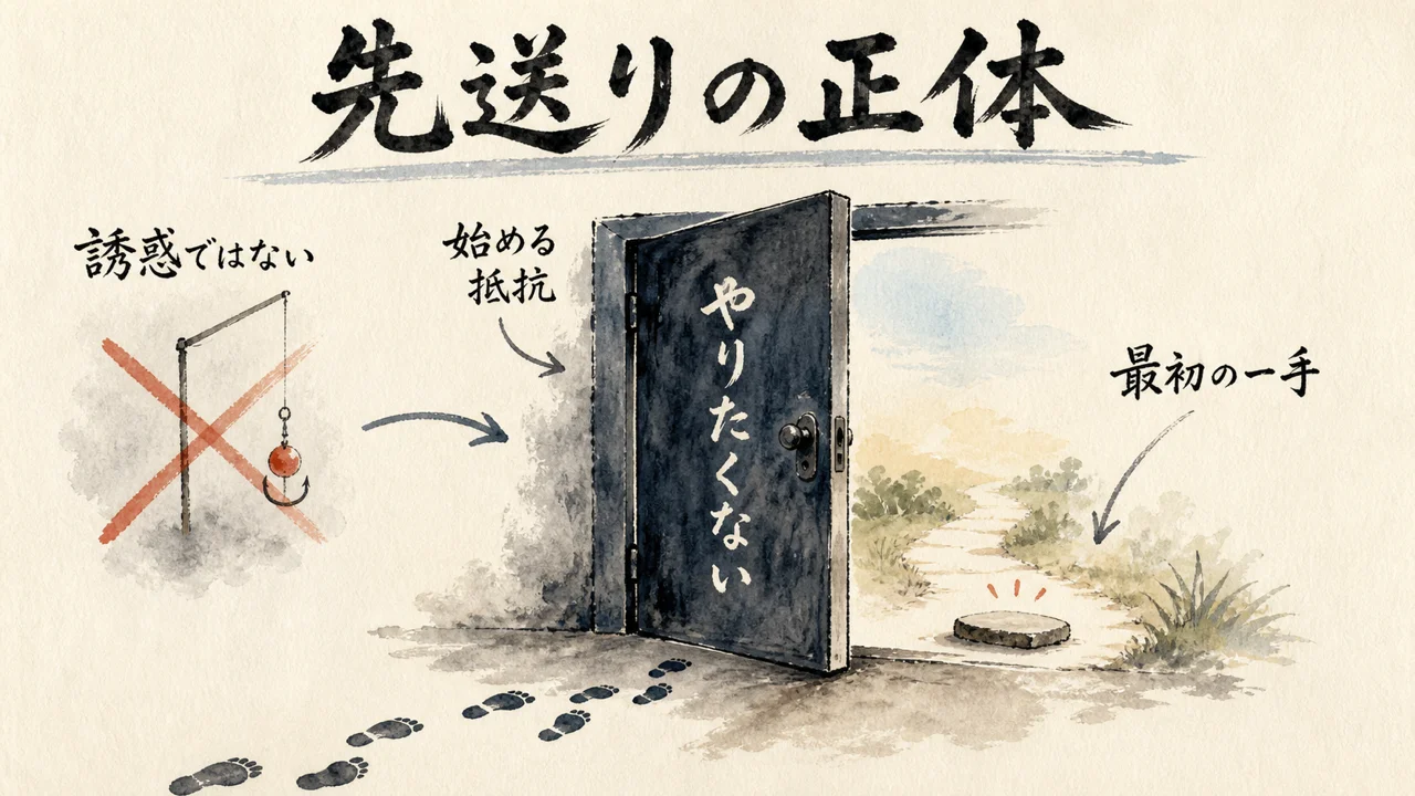先送りの正体は始めることへの抵抗という図解