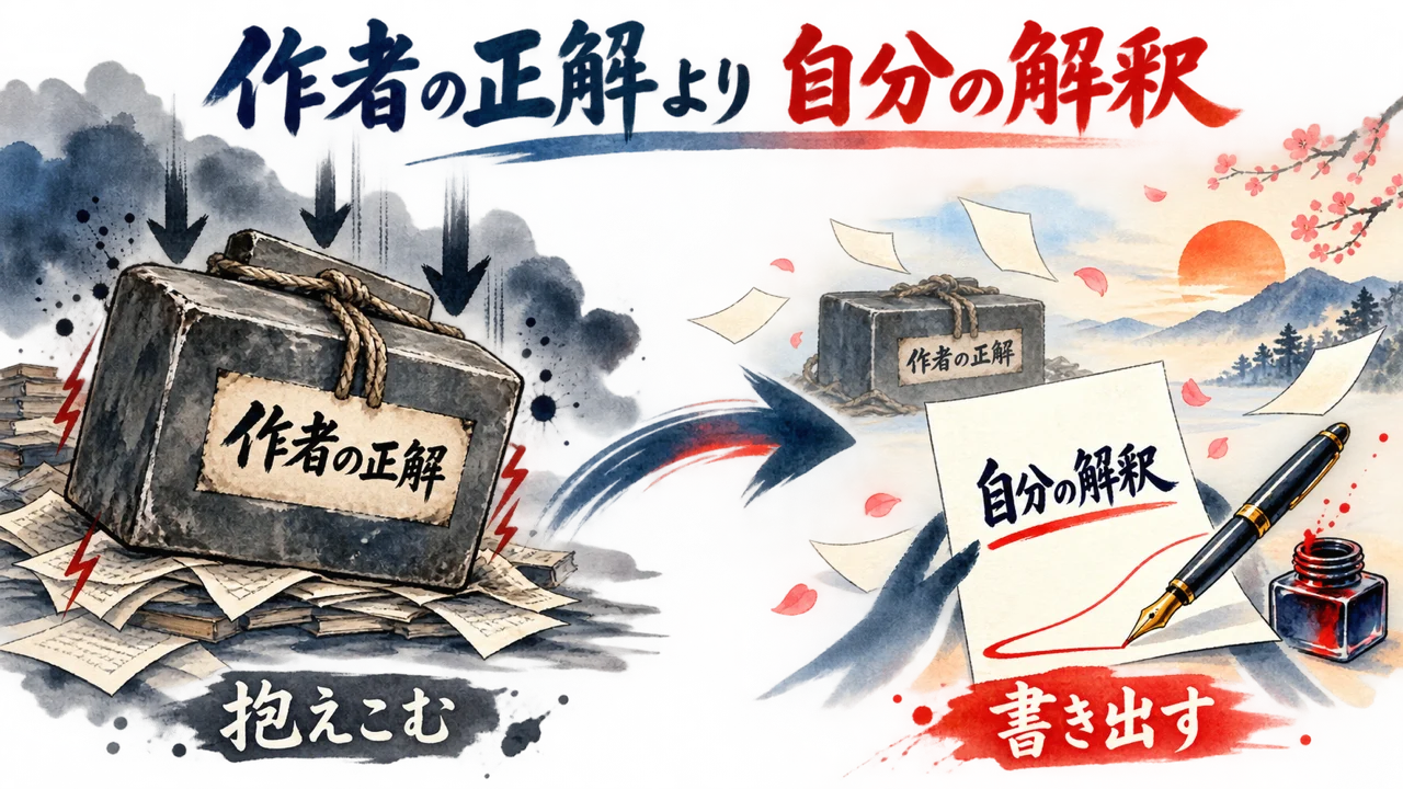 作者の正解という重い箱を手放し自分の解釈を持つ図解