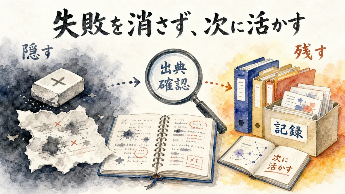 失敗を消さず次に活かす図解