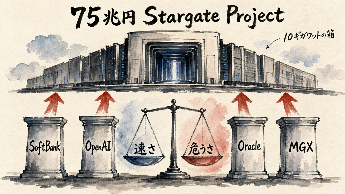75兆円のStargate Projectと少数集中の功罪を示す図解