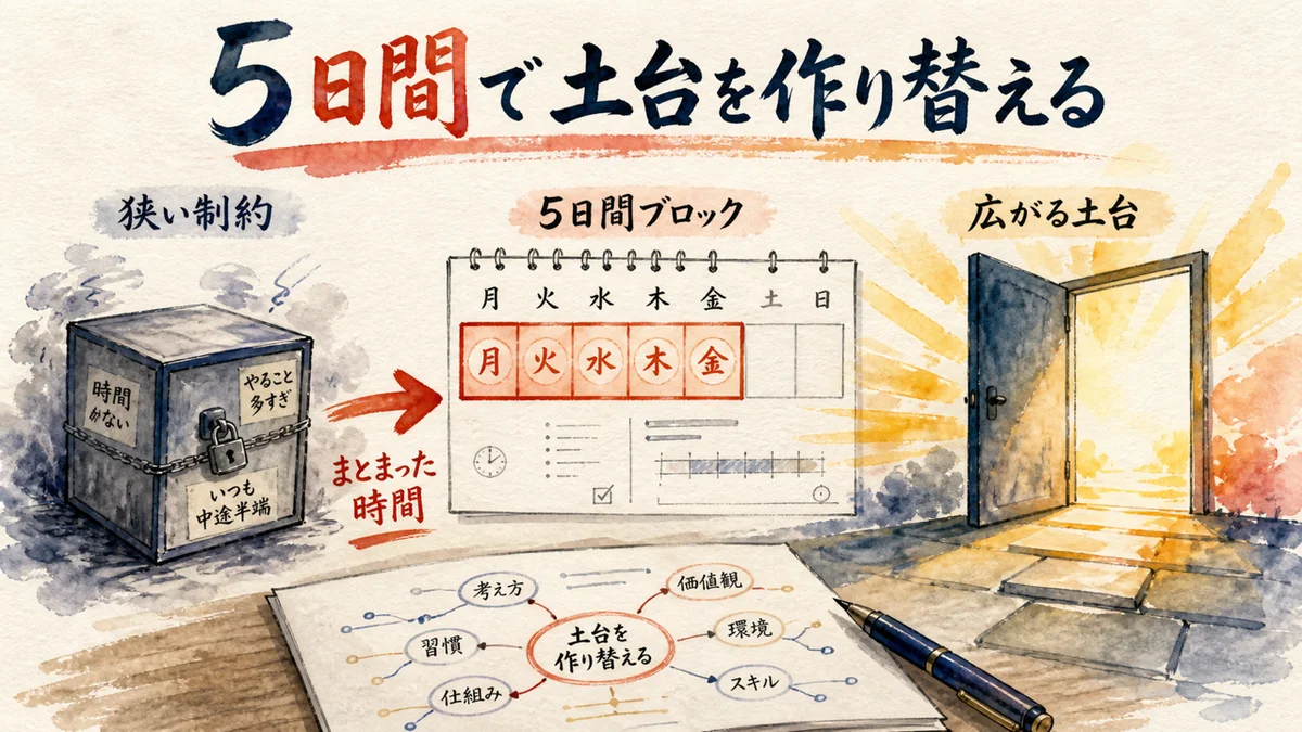 5日間で土台を作り替える図解