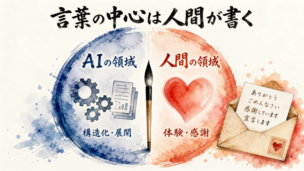 レバレッジは渡しても、品質の芯は人間が持ち続ける 図解