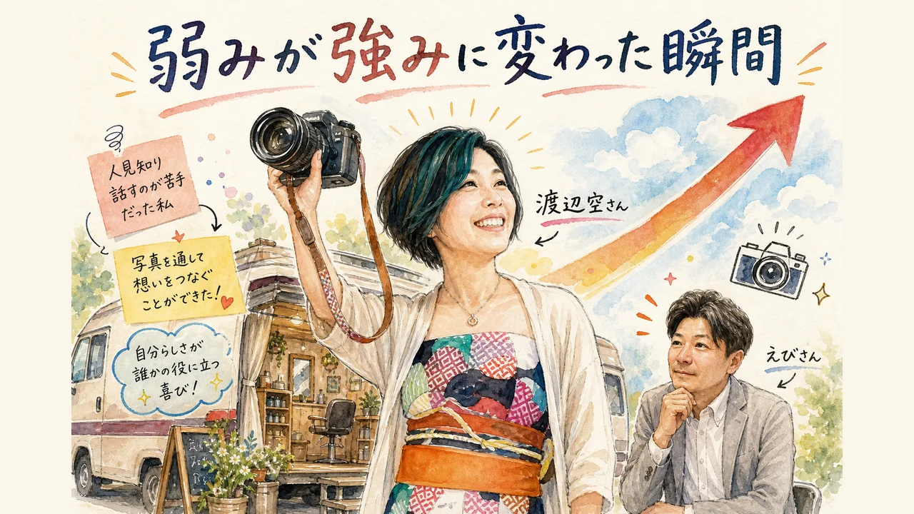 空さんの実験、弱みが強みに変わった瞬間イラスト