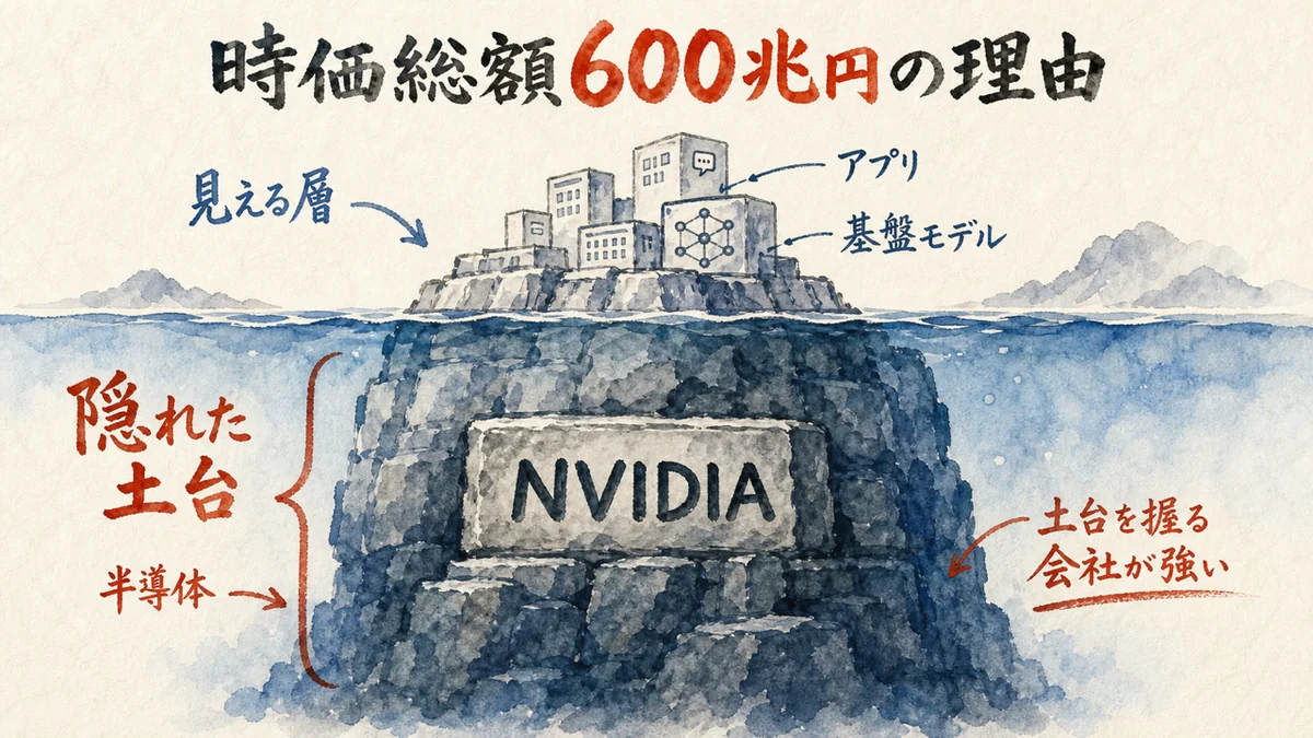 NVIDIAが時価総額600兆円になったたった1つの理由を示す図解