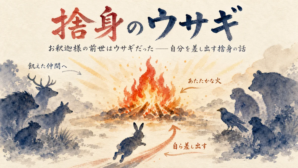 捨身のウサギの図解