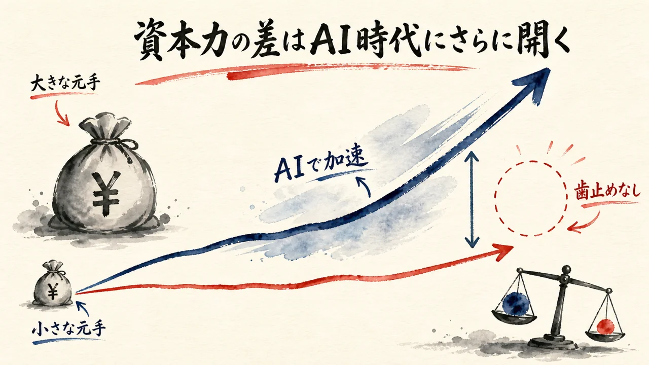 資本力の差はAI時代にさらに開く——「是正する仕組みもない」
