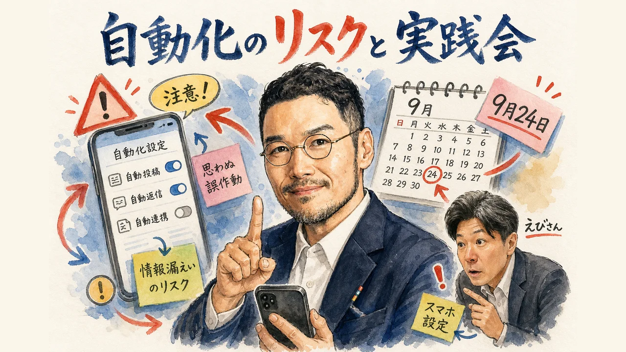 自動化のリスクと実践会イラスト