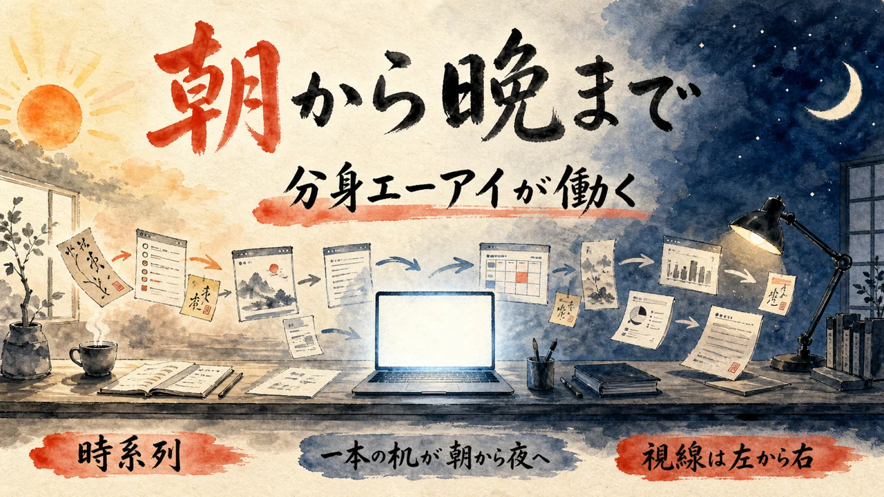 朝から晩まで分身AIが働く