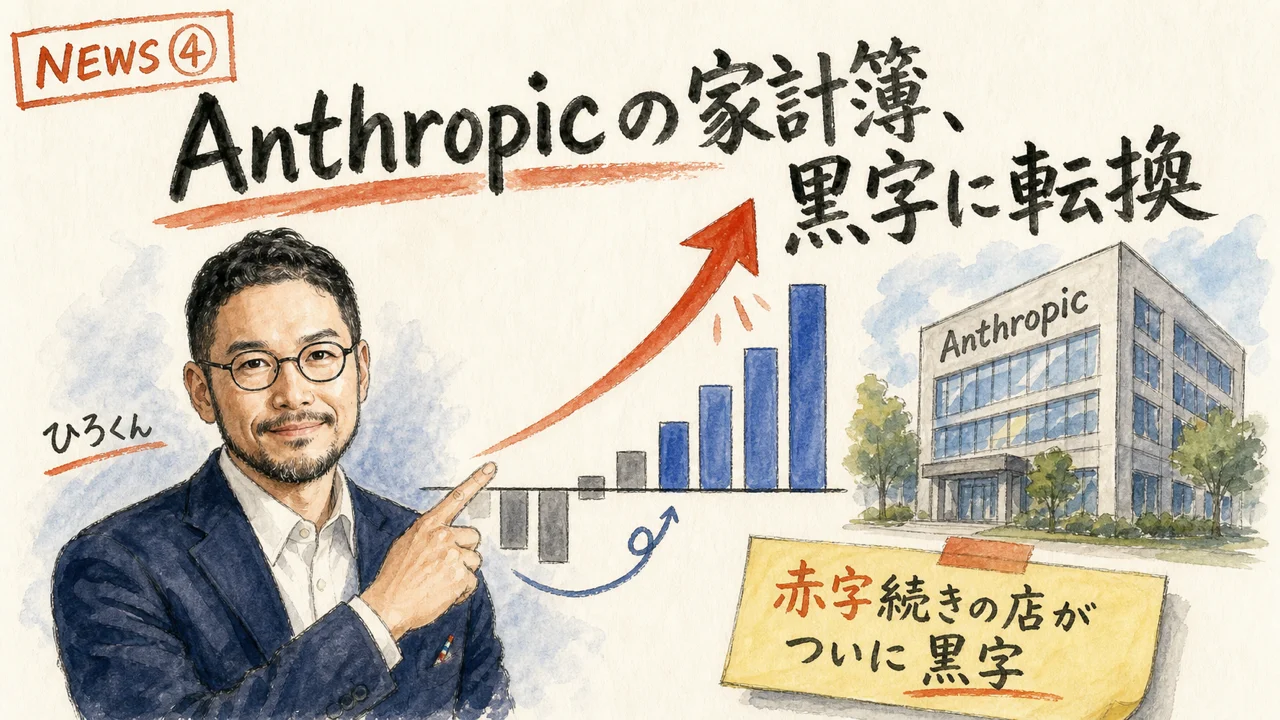 Anthropic Q2黒字化の図解