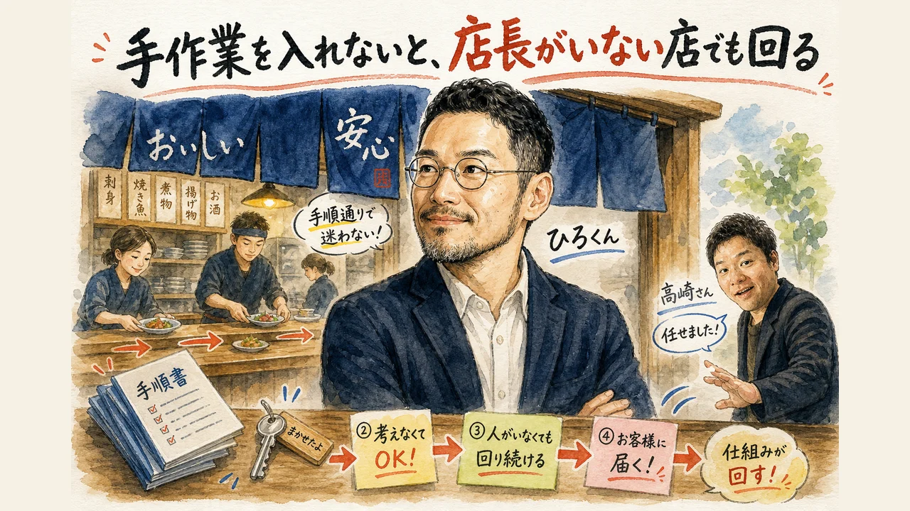 「手作業を入れない」を徹底すると、店が回る