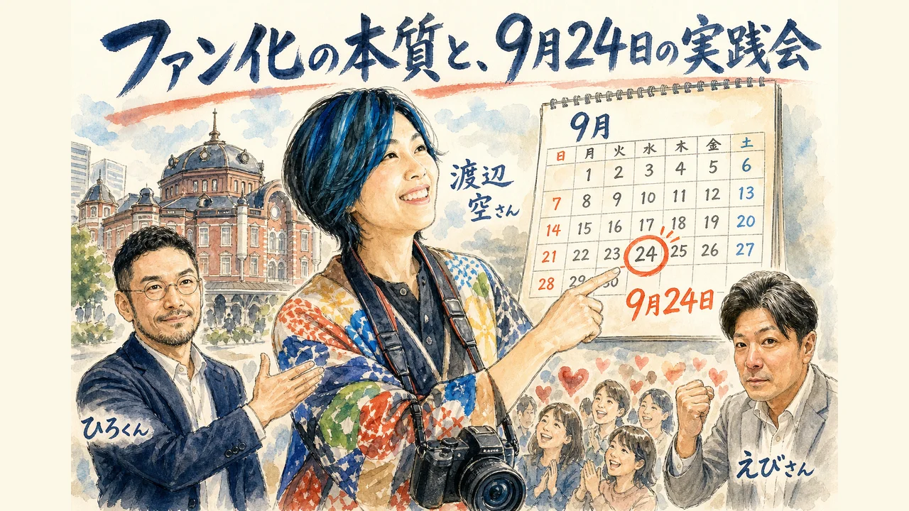 ファン化の本質と9月24日のリアル実践会という次の一歩を描いた和モダングラレコ