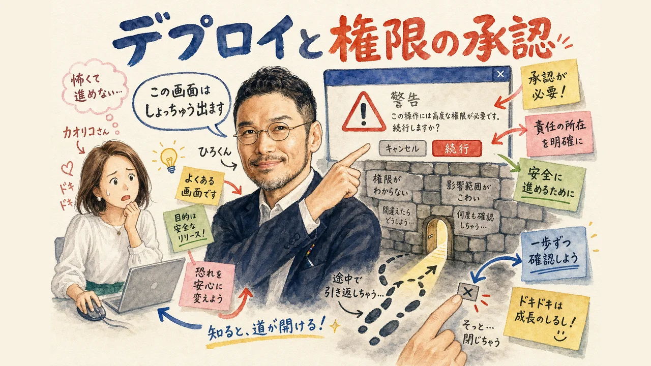デプロイと権限設定——ここでみんなの心が折れるの図解