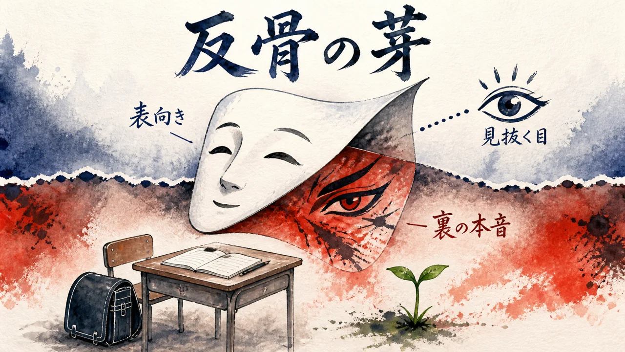 中学生の反骨精神——表向きの仮面と裏側のずるさを見抜く図解