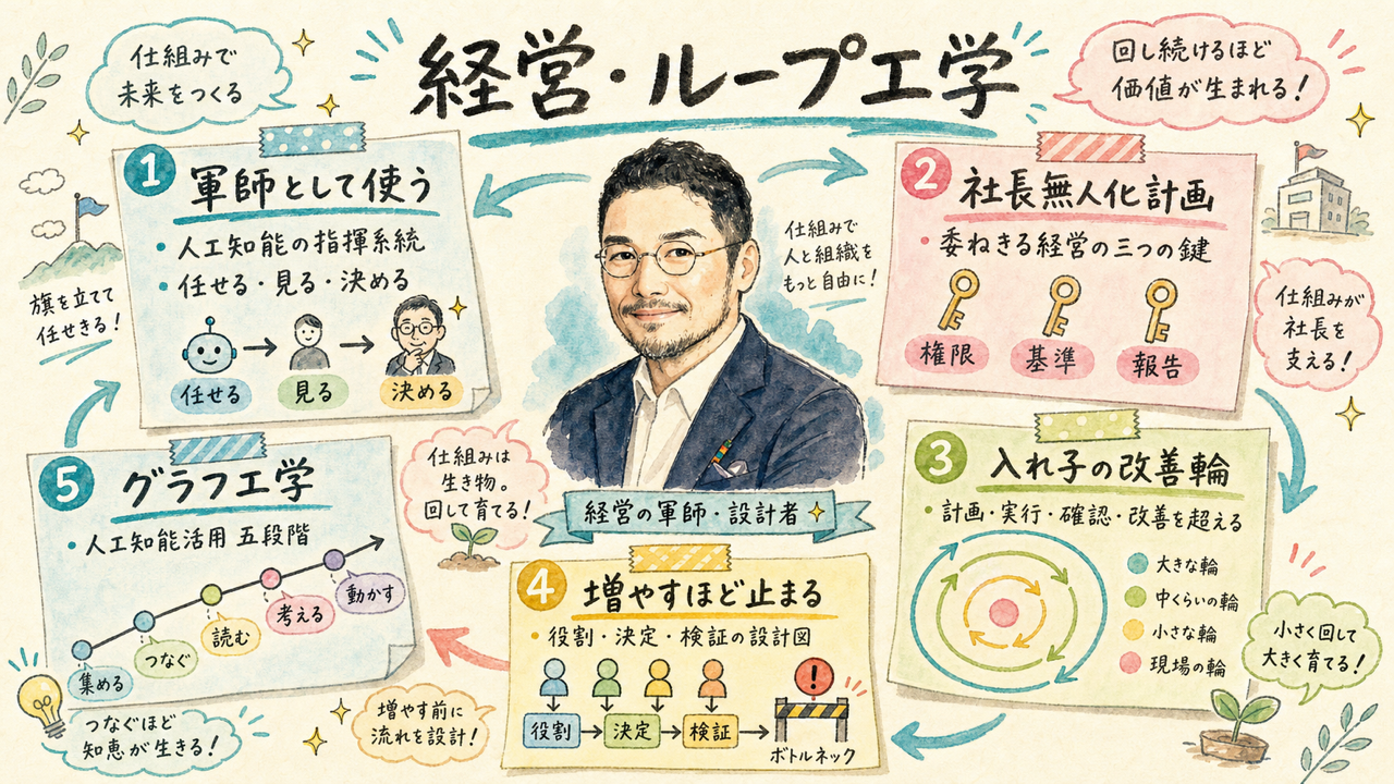 経営・ループエンジニアリング グラフィックレコーディング図解