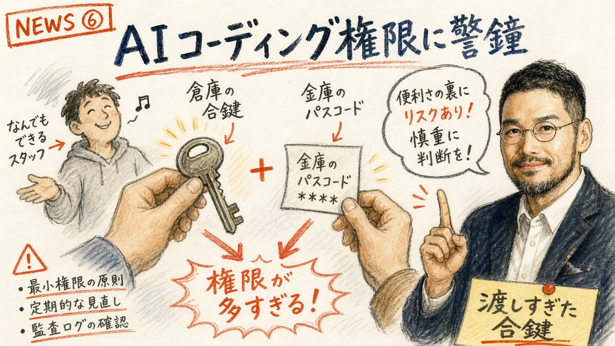 AIコーディングツール権限リスクの図解