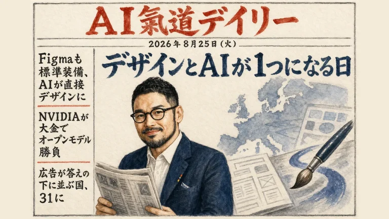 AI氣道デイリー 2026年8月25日号 新聞風アイキャッチ