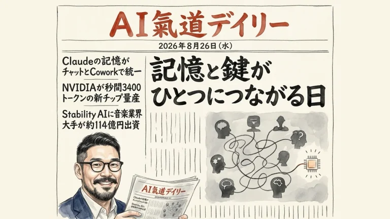 AI氣道デイリー 2026年8月26日号 新聞風アイキャッチ