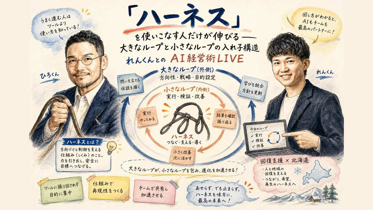 ハーネスの内側ループと外側ループの入れ子構造を示す図解